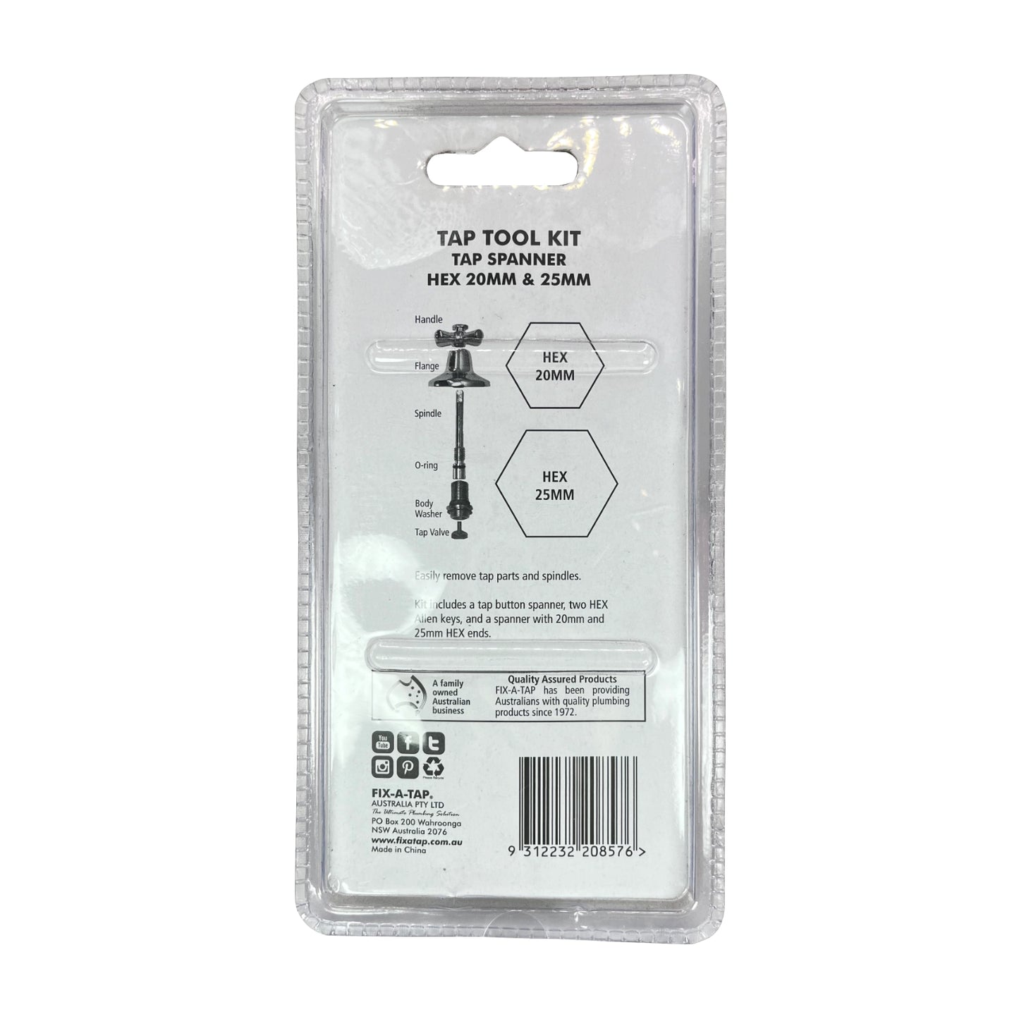 Fix-A-Tap Tap Tool Kit Hex 20mm - 25mm