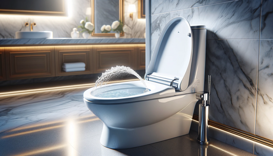 smart bidet system spraying water