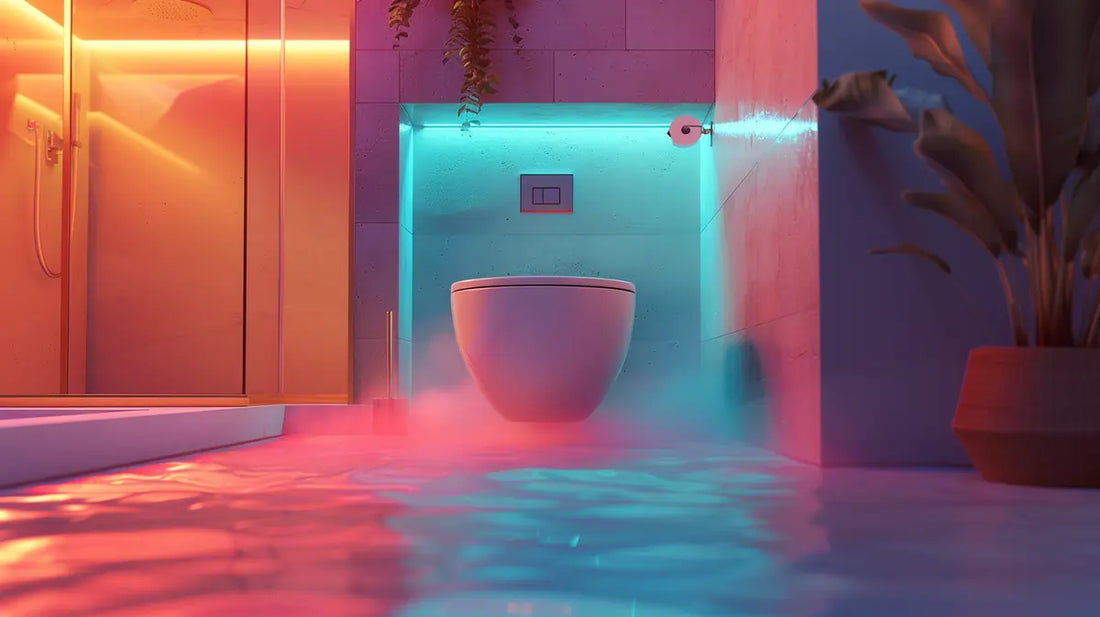 color bathroom neon lights