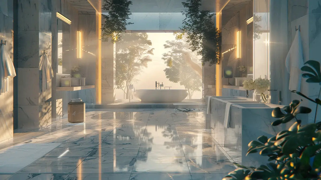 bright luxury bathroom