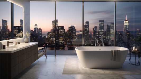 luxurious bathroom in modern city