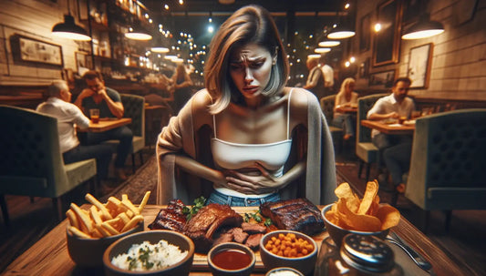 woman with stomachache