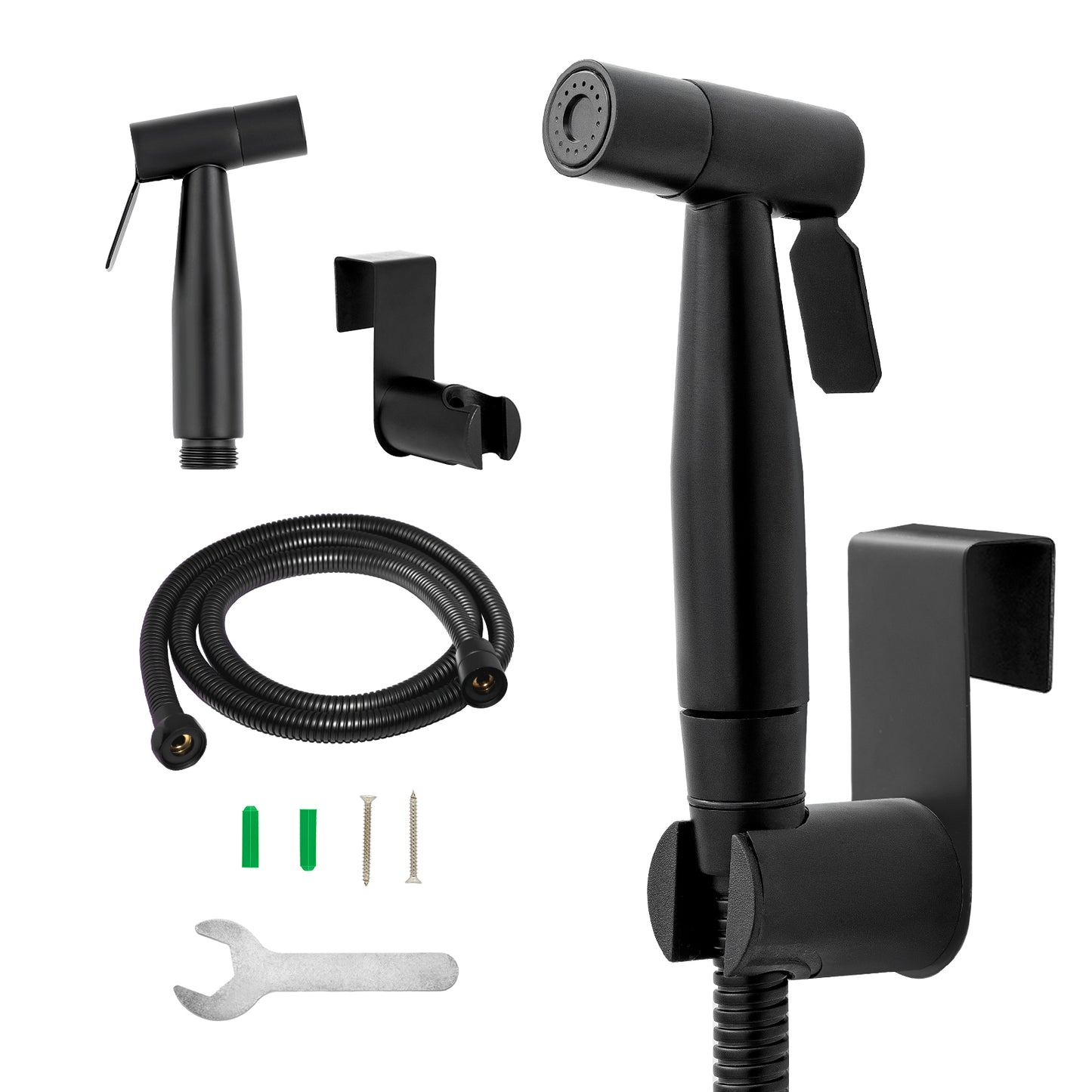 bumwash black stainless steel bidet set