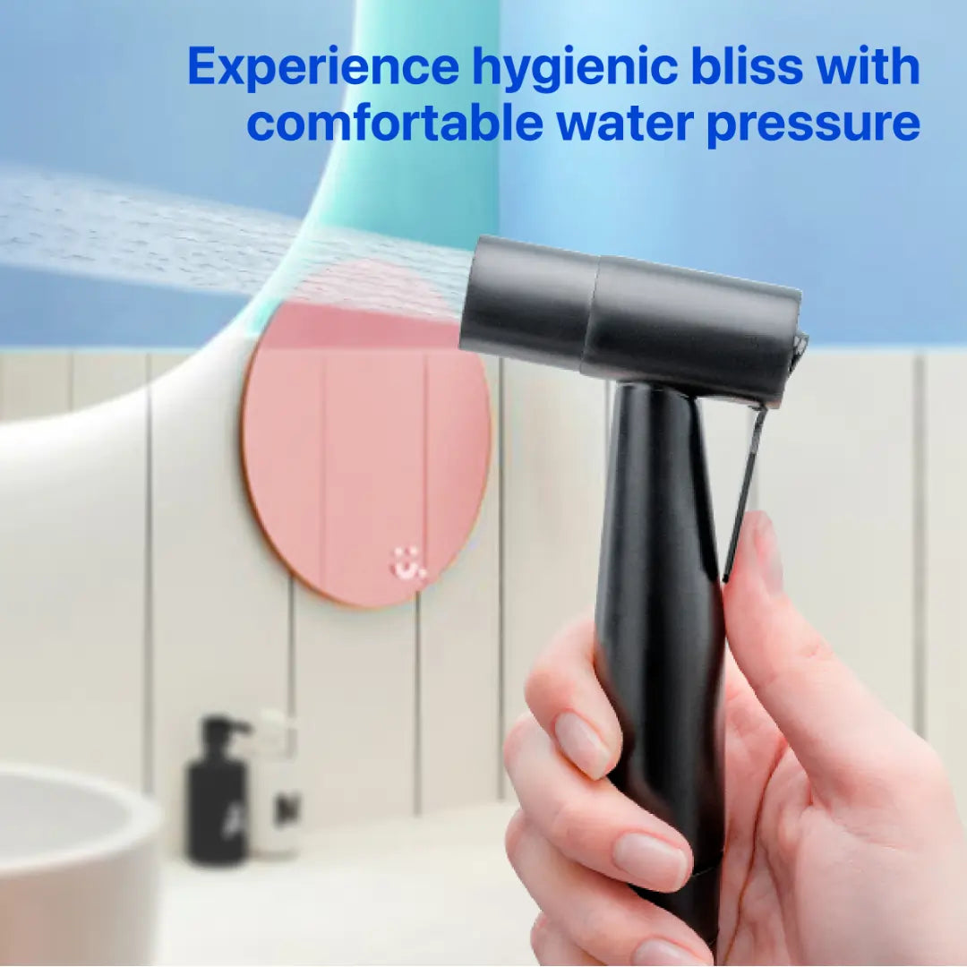 Bumwash Black Stainless Steel Bidet Set