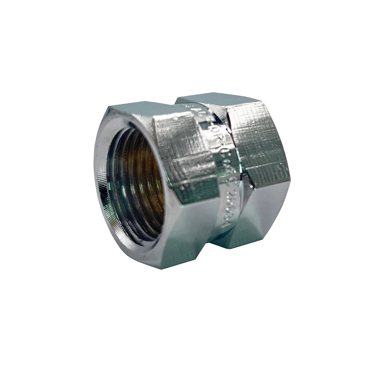 1/2" 15mm Chrome Brass Female Female Threaded Socket
