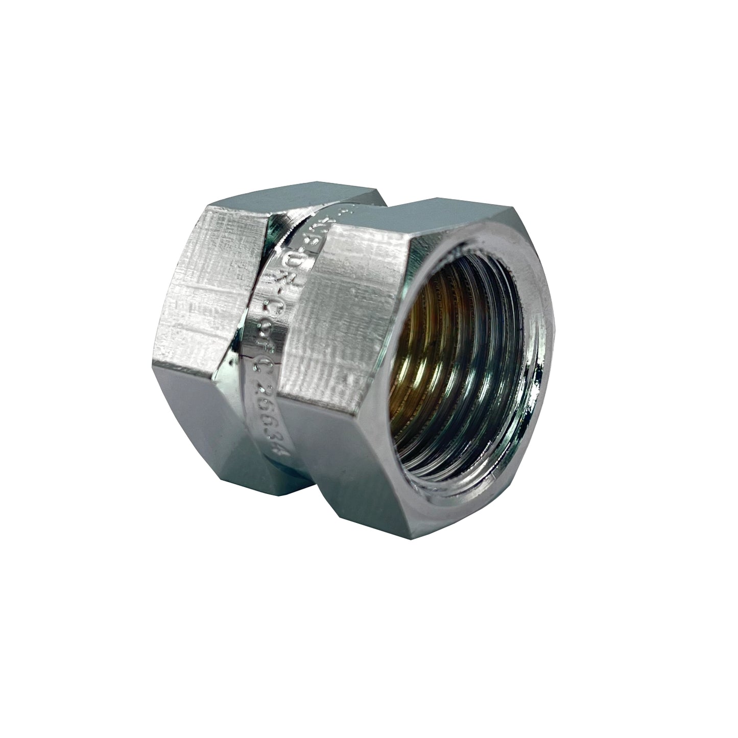 1/2" 15mm Chrome Brass Female Female Threaded Socket