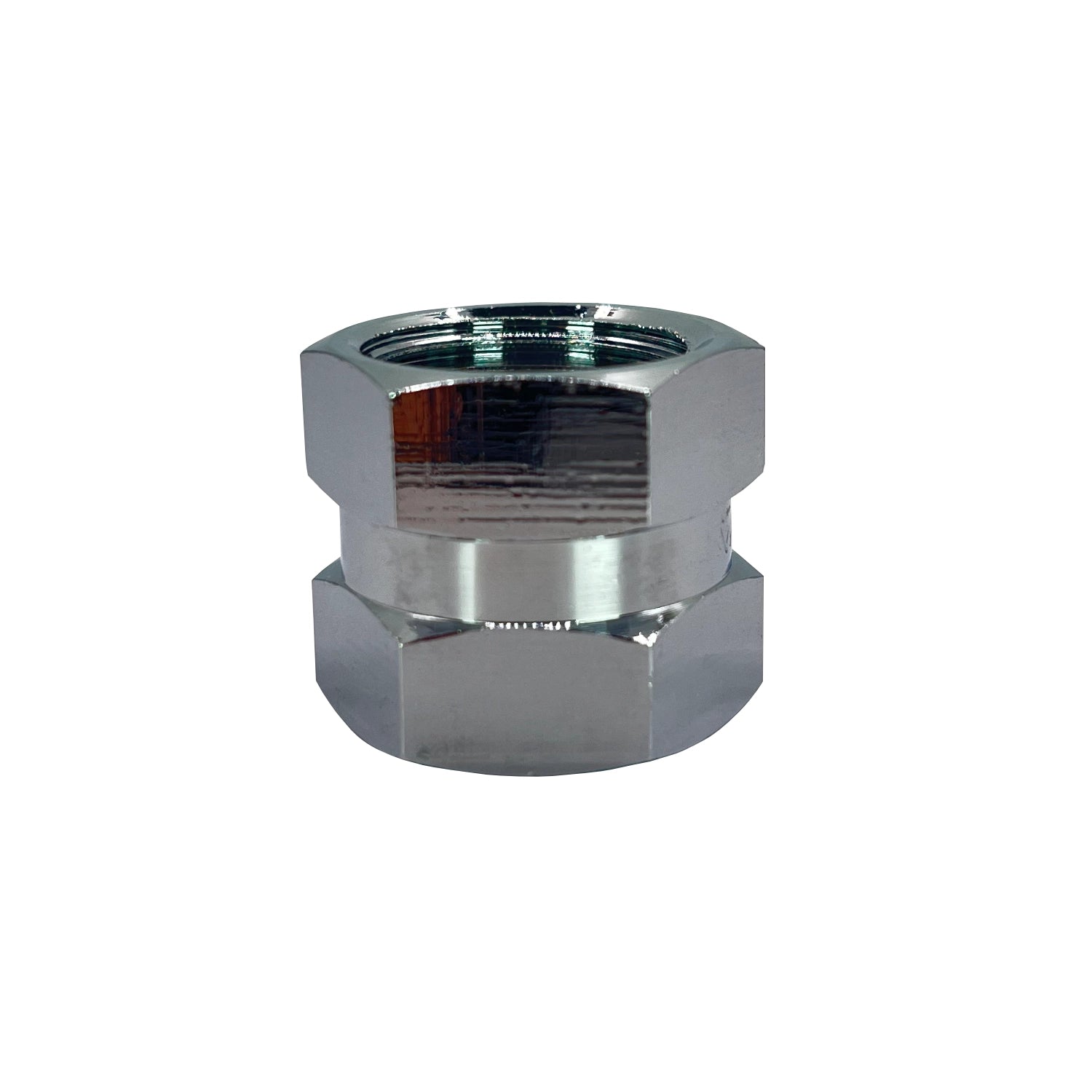 1/2" 15mm Chrome Brass Female Female Threaded Socket