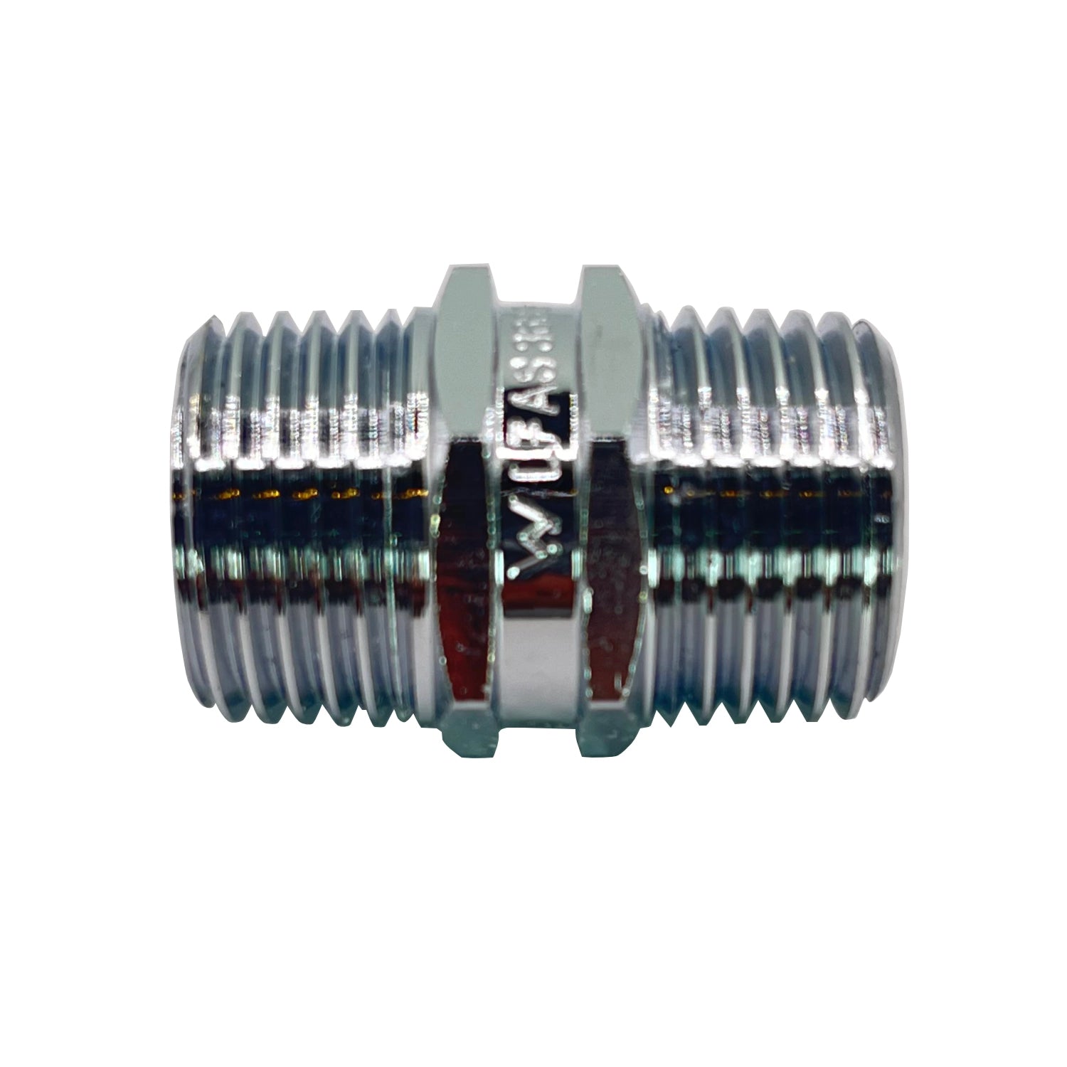 1/2" 15mm Chrome Brass Threaded Hexagon Nipple