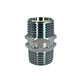 1/2" 15mm Chrome Brass Threaded Hexagon Nipple