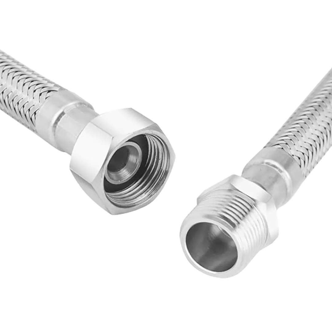 Bumwash Stainless Steel Hose Extension MF 1/2"
